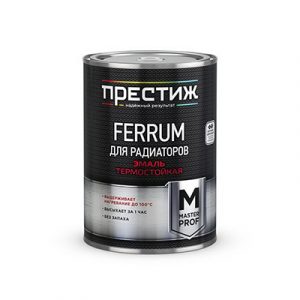 ЭМАЛЬ АКРИЛ. "ПРЕСТИЖ" Д/РАДИАТОРОВ 0,9кг БЕЛАЯ — изображение 1