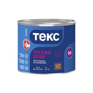 ТЕКС Грунт-эмаль 3в1 РЖАBostop Профи корич.гл 2,0кг — изображение 1