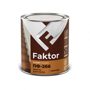 Эмаль ПФ-266 желто-коричневая 0,8кг FAKTOR/14 — изображение 1