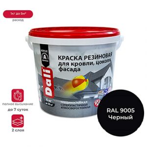 КРАСКА ФАСАДНАЯ РЕЗИНОВАЯ "DALI" 6кг зеленая — изображение 1