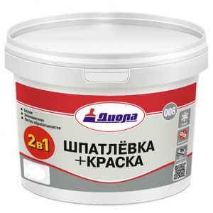 ШПАТЛЕВКА+КРАСКА "2 В 1" 3кг Д-008/ЕВРОБАНКА — изображение 1