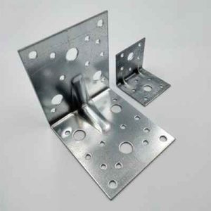 УГОЛ КРЕПЕЖ.ДВОЙНОЕ УСИЛ. ОЦИНК. 80*80*80мм — изображение 1