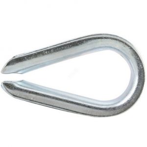 Коуш 8 для стальных канатов, DIN 6899А, цинк/ 2шт — изображение 1