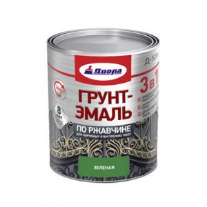 ГРУНТ-ЭМАЛЬ Д-520 ПО РЖАВЧИНЕ 3в1 0,8кг ЗЕЛЕНЫЙ — изображение 1