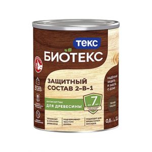 ТЕКС Защитный состав 2-в-1 Биотекс лесной кашт.0,8 — изображение 1