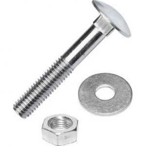 Болт DIN 603 меб.с гайкой и шайбой М10*100 (2 шт) — изображение 1