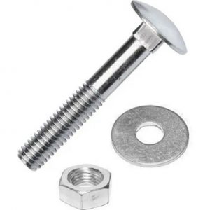 Болт DIN 603 меб.с гайкой и шайбой М10*80 (2 шт) — изображение 1