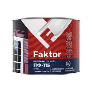 Эмаль ПФ-115 серая 1,9кг FAKTOR/6 — изображение 1