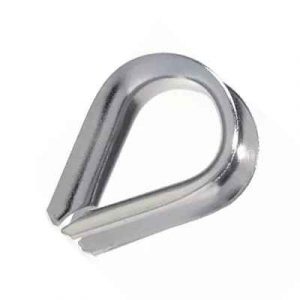 Коуш 12 для стальных канатов, DIN 6899А, цинк/ шт — изображение 1