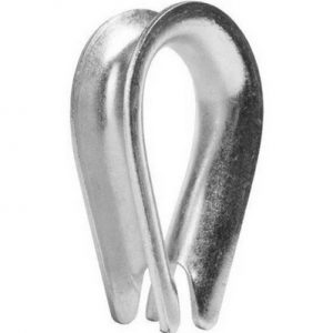 Коуш 16 для стальных канатов, DIN 6899А, цинк/ шт — изображение 1