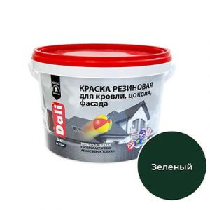 КРАСКА ФАСАДНАЯ РЕЗИНОВАЯ "DALI" 3кг зеленая — изображение 1