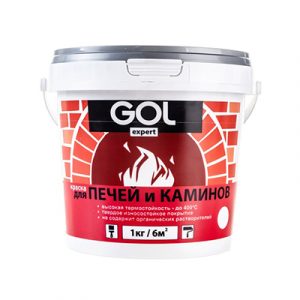 КРАСКА Д/ПЕЧЕЙ И КАМИНОВ "GOLexpert" 1кг белая — изображение 1