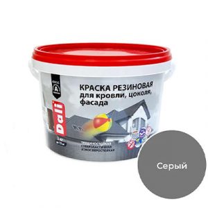 КРАСКА ФАСАДНАЯ РЕЗИНОВАЯ "DALI" 3кг серая — изображение 1