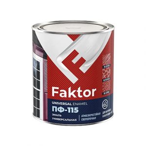 Эмаль ПФ-115 коричневая 0,8кг FAKTOR/14 — изображение 1