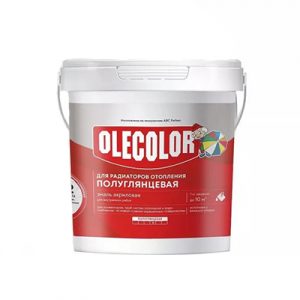 ЭМАЛЬ АКРИЛ. "OLE COLOR" Д/РАДИАТОРОВ 0,5кг БЕЛАЯ — изображение 1