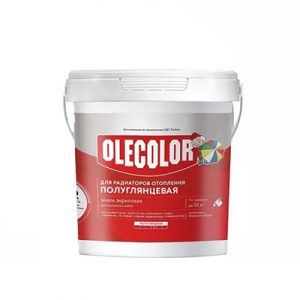 ЭМАЛЬ АКРИЛ. "OLE COLOR" Д/РАДИАТОРОВ 2,5кг БЕЛАЯ — изображение 1
