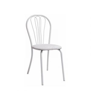 СТУЛ ВЕНЕЦИЯ 3(А) К/З БЕЛ.СЕР К-С 3(АС) ХРОМ — изображение 1