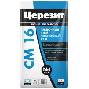 Клей для плитки эластичный CM 16 5кг Церезит — изображение 1