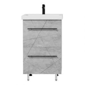 Тумба напольная с раковиной ГЕОМЕТРИЯ 50 бетон лофт(умыв.Como) — изображение 1