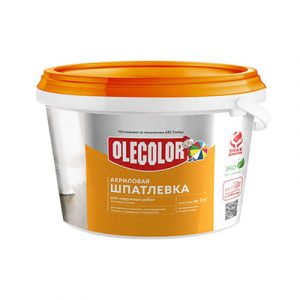 Шпатлевка акрил. д/нар работ 3кг OLECOLOR — изображение 1