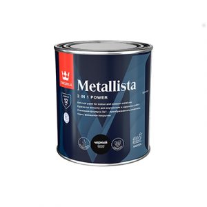 TIKKUR Краска по ржавчине Metallista черная гл 0,8л — изображение 1