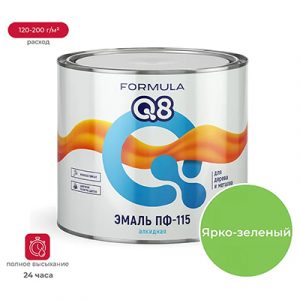 Эмаль ПФ-115 Formula Q8 ярко-зеленая 1,9кг — изображение 1