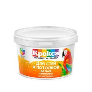 КРАСКА АКРИЛ."КРОКСА" КР-40 д/стен и потол 14кг — изображение 1