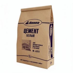 Цемент белый М-400 2кг, Диола — изображение 1