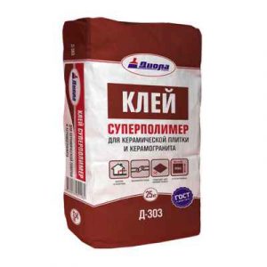 Клей для керамической плитки Суперполимер Д-303 25кг, Диола — изображение 1