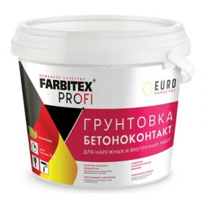 Грунт бетоноконтакт акрил. 5кг Farbitex Профи — изображение 1
