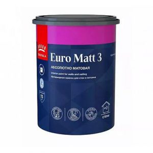 Краска интерьер Tikkur EURO MATT 3 (A) гл/мат 0,9л — изображение 1