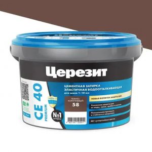 Затирка эластичная СЕ40 темно-коричневая 2кг Церезит — изображение 1