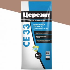 Затирка СЕ33 светло-коричневая 2кг, Церезит — изображение 1