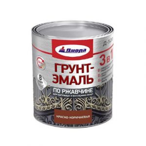 Грунт-эмаль 3в1 по ржавчине красно-коричневая 5кг — изображение 1