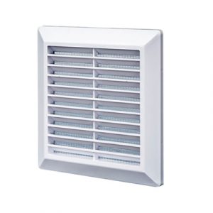 Решетка вентиляционная 170*170 разъемная с москитной сеткой коричневая — изображение 1