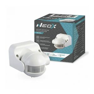 Датчик движения инфракрасный настенный Neox ДД 09Б 1200Вт 12м Белый IP — изображение 1