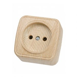 Розетка накладная 1м. сосна "ДАЧА" — изображение 1