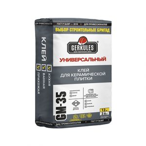 Клей для кафеля Универсальный GM-35 12кг, Геркулес — изображение 1