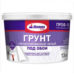 Грунт Диола пигментированный белый под обои 13 кг/1 — изображение 1