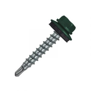 Саморез кровельный 4,8*35 RAL 6005/зел.мох (1КГ) по дереву — изображение 1