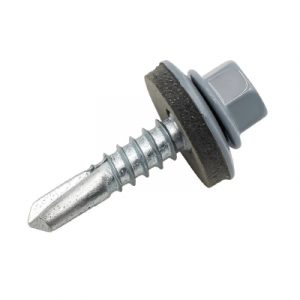 Саморез кровельный 5,5*19 RAL 7004/серый (1КГ) по металлу — изображение 1