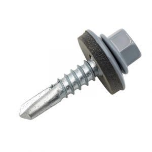 Саморез кровельный 5,5*25 RAL 7024/графит.серый (1КГ) по металлу — изображение 1