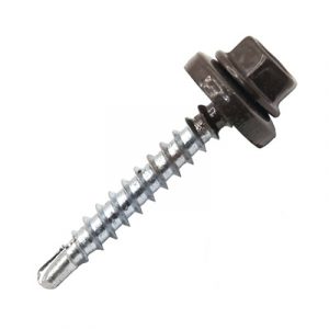 Саморез кровельный 4,8*35 RAL 8017 шоколад-коричневый (1КГ) по дереву — изображение 1