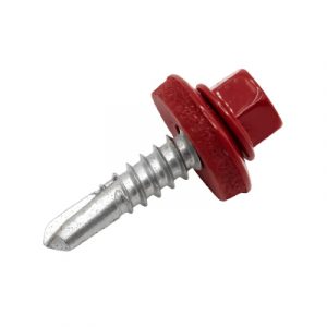 Саморез кровельный 5,5*19 RAL 3005 винно-красный (1КГ) по металлу — изображение 1