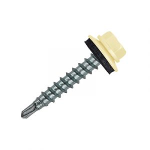 Саморез кровельный 4,8*35 RAL 1014 слон.кость (1КГ) по дереву — изображение 1