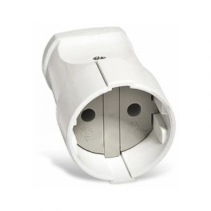 Штепсель "Универсал" белый 1Гн б/з — изображение 1