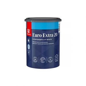 Краска влагостойкая Euro Extra 20 C п/мат 0,9л/6 — изображение 1