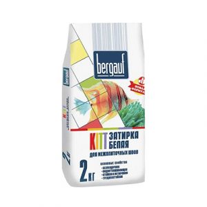 Затирка Kitt серебристо-серая 2кг, Бергауф — изображение 1