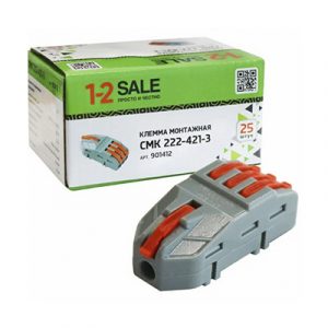 Строительно-монтажная клемма разветвительная-рычаг 1/3x32А "СМК" — изображение 1