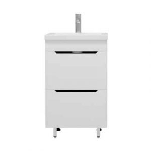 Тумба напольная с раковиной ПАЛЕРМО 50 белый глянец(умыв.Como) — изображение 1